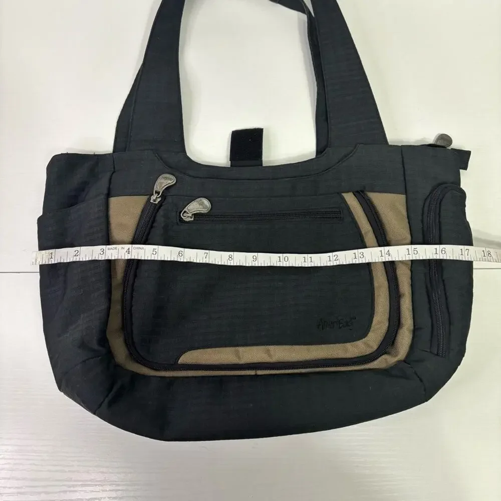 Ameribag Black and Brown Shoulder Bag Bin4